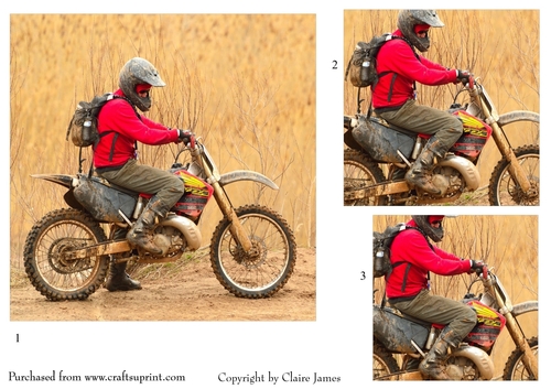 One Sheet Wonders - Dirt Bike - Easy Cut - 3D Pyramid 
