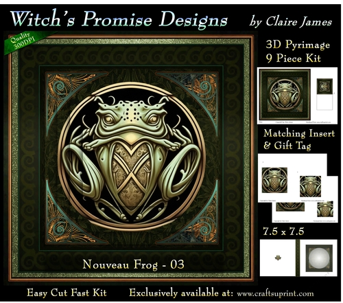 Nouveau Frog 3 - 3D Pyramid kit + Insert & Gift Tag