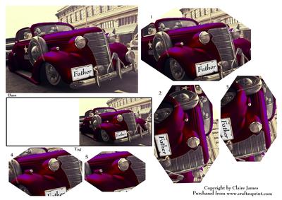 Vintage Car Wine + Gift Tag Quick Fix Fathers Day Pyrimage