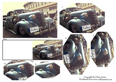 Vintage Car Silver + Gift Tag Quick Fix Fathers Day Pyrimage