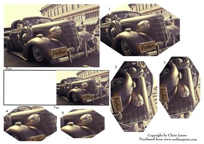 Vintage Car Sepia + Gift Tag Quick Fix Fathers Day Pyrimage