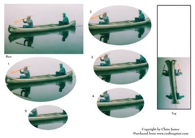 Kayak Canoe Reflections + Gift Tag - Oval Pyrimage Piramid