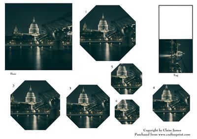 London Thames View of St Pauls + Gift Tag - Pyrimage Piramid