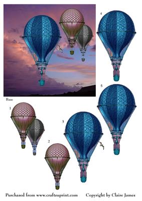Red Sky at Night Hot Air Balloon Flight + Decoupage