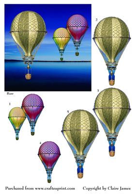 Sapphire Skys & Waters Hot Air Balloon Flight + Decoupage