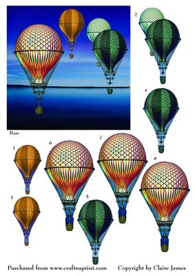 Sapphire Skys & Waters 2 Hot Air Balloon Flight + Decoupage