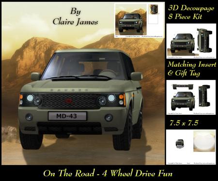 Happy Barn Finds - 4 Wheel Drive Fun 3D Insert & Tag