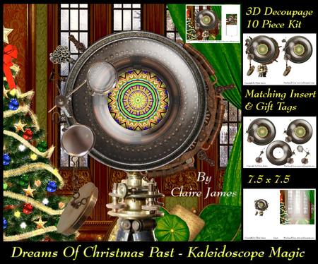 Dreams of Christmas Past - Kaleidoscope Magic + Insert & Tag
