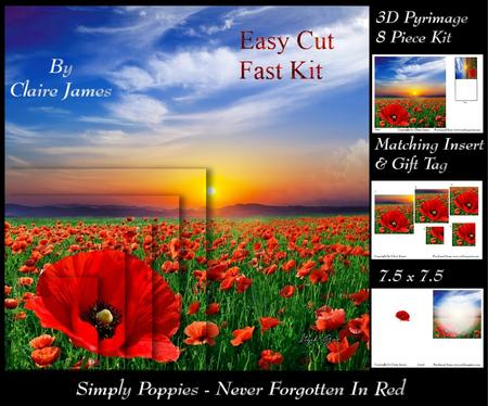 Simply Poppies - Red Poppy Field Pyrimage + Insert & Tag