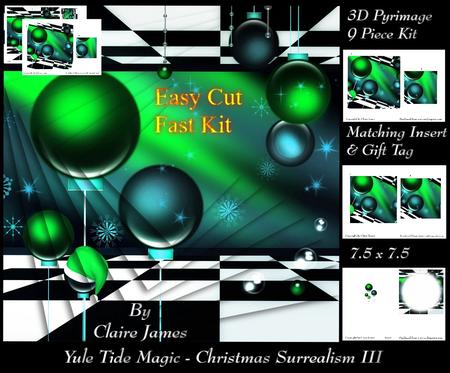 Yule Tide Magic - Surreal Christmas 3 Spiral Pyrimage +tag+