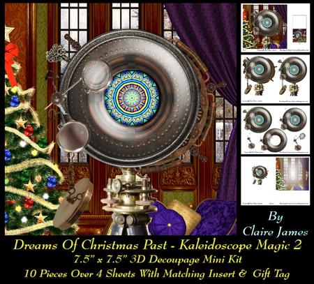 Dreams of Christmas Past - Kaleidoscope Magic 2 + Insert+tag