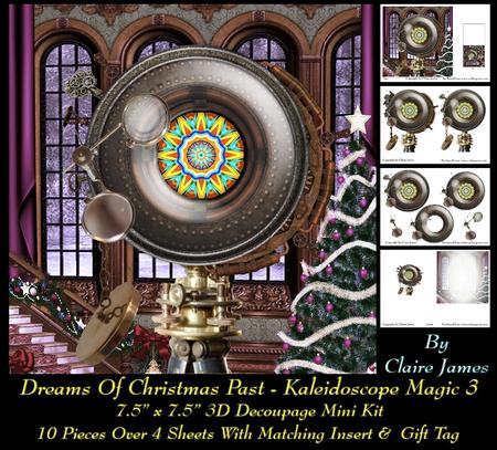 Dreams of Christmas Past - Kaleidoscope Magic 3 Insert & Tag