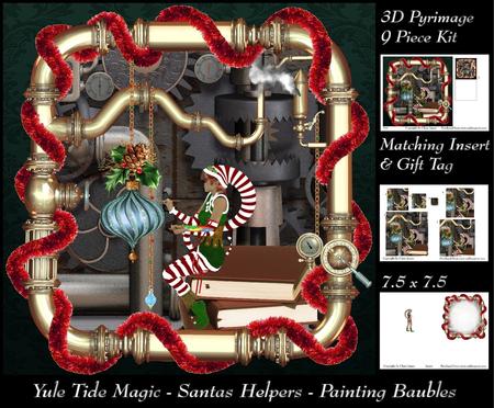 Yule Tide Magic - Santas Helpers - Painting Baubles +