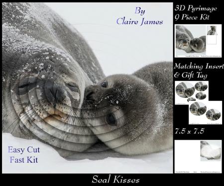 Snow Babies- Seal Kisses 3D Pyrimage Fast Kit + Insert & Tag