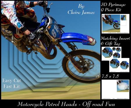 Motorcycle Petrolheads - Offroad Dirt Bike Fun +insert & Tag