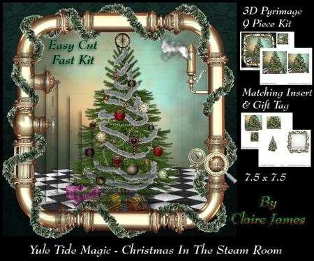 Yule Tide Magic - the Steam Room at Christmas + Insert & Tag