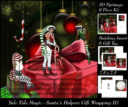 Yule Tide Magic - Santas Helpers Gift Wrapping 3 +insert+ta