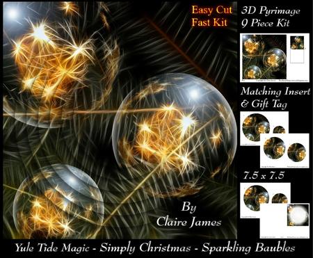 Yule Tide Magic-simply Christmas Sparkling Baubles