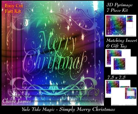 Yule Tide Magic - Simply Merry Christmas + Insert & Tag