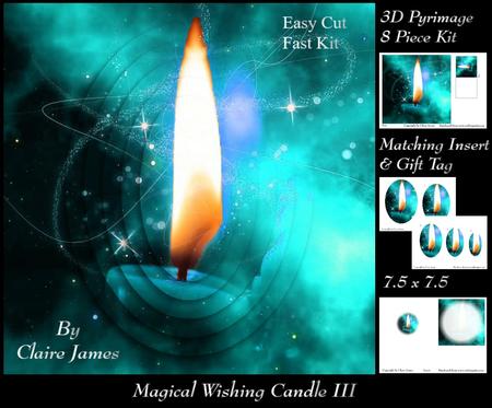 Magical Wishing Candle 3 - Send Someone a Wish Pyrimage/pyramid + Insert & Tag