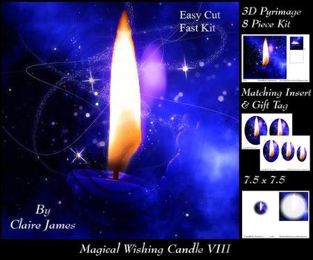 Magical Wishing Candle 8- Send Someone a Wish Pyrimage/pyramid + Insert & Tag