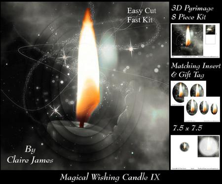 Magical Wishing Candle 9- Send Someone a Wish Pyrimage/pyramid + Insert & Tag