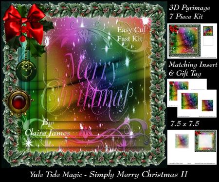 Yule Tide Magic - Simply Merry Christmas 2 +insert & Tag