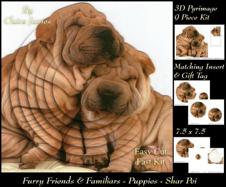Furry Friends & Familiars - Puppies - Shar Pei Pyramid +tag+