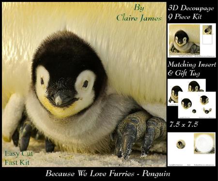 Because We Love Furries - Penguin 3D + Insert & Tag