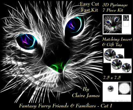 Because We Love Furrys - Fantasy Cats 1 Pyramid + Insert+tag
