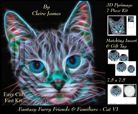 Fantasy Furry Friends & Familiars-electric Fantasy Cat6 Tag+