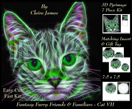 Fantasy Furry Friends & Familiars-electric Fantasy Cat7 Tag+