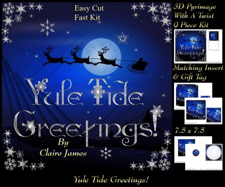 Simply Yule Tide Greetings! Twisted Pyrimage + Insert & Tag