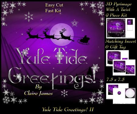 Simply Yule Tide Greetings! Twisted Pyrimage 2 +insert & Tag