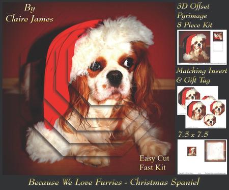 Furry Friends & Familiars - Christmas Spaniel + Insert & Tag