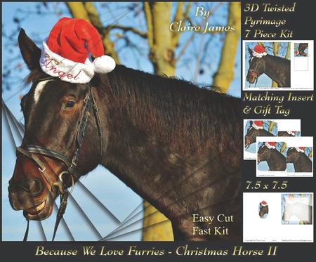 Because We Love Furries - Christmas Horse 2 + Insert & Tag