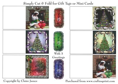 Yule Tide Magic - Simple Cut & Fold Gift Tags + Greetings 4