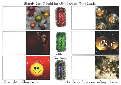Yule Tide Magic - Simple Cut & Fold Gift Tags + Greetings 5