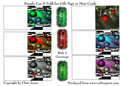 Yule Tide Magic - Simple Cut & Fold Gift Tags + Greetings 8