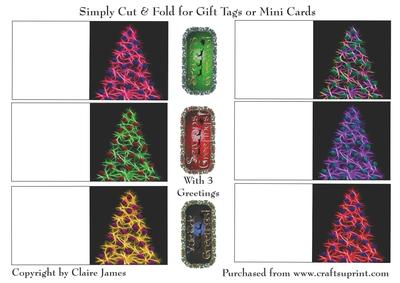 Yule Tide Magic - Simple Cut & Fold Gift Tags + Greetings 9