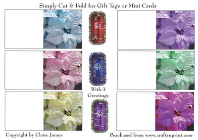 Yule Tide Magic - Simple Cut & Fold Gift Tags + Greetings 11