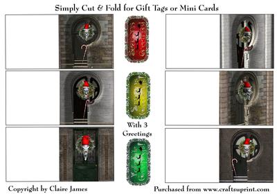 Yule Tide Magic - Simple Cut & Fold Gift Tags + Greetings 16