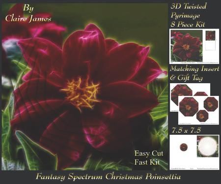 Fantasy Spectrum - Christmas Poinsettia + Insert & Tag