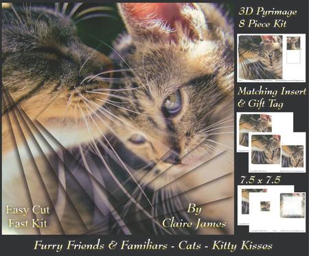 Furry Friends & Familiars - Cats Kitty Kisses + Insert & Tag