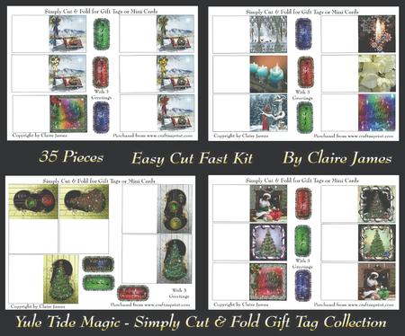 Yule Tide Magic - Simply Cut & Fold Gift Tags Collection +