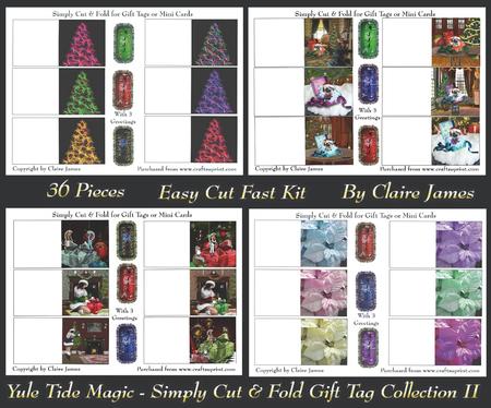 Yule Tide Magic - Simply Cut & Fold Gift Tags Collection 2 +