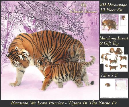Because We Love Furries - Gorgeous Tigers in the Snow 4 Tag+
