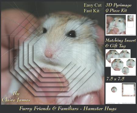 Furry Friends & Familiars - Hamster Hugs + Insert & Tag