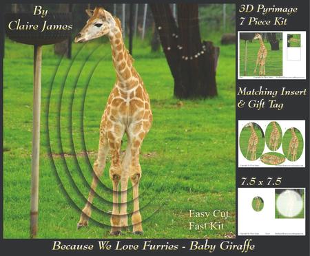 Because We Love Furries - Baby Giraffe + Insert & Tag