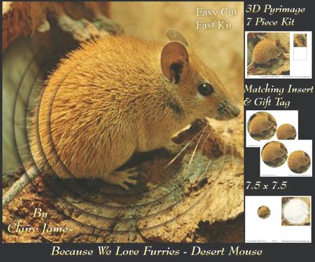 Because We Love Furries - Desert Mouse + Insert & Tag
